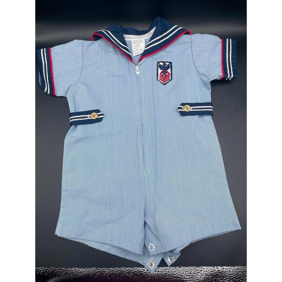 Vintage Baby Navy Outfit Size 6-9 months - Picture 1 of 5